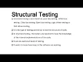 What is Structural Testing its categories advantages disadvantages in Software testing NCS-071