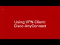 How to Use NCSU VPN Cisco AnyConnect