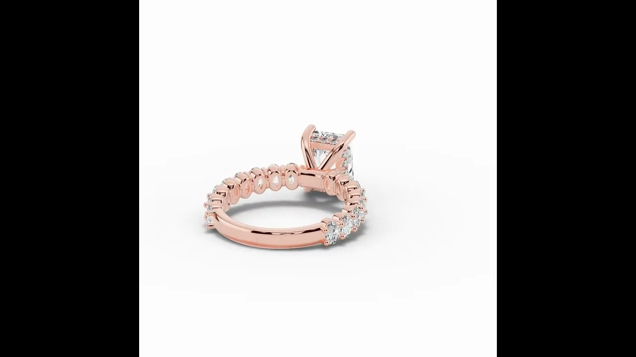 Radiant Aurielle Crown Engagement Ring