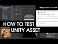 How to Test Unity Asset Before Publishing in Unity Asset Store Example with Templates Category