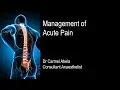 Management of Acute Pain
