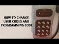 How to change user code and programming code on an keypad