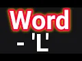 Top 10 cool words start with Letter - L ll Word