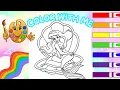 Ariel Little Mermaid Coloring Page Under The Sea Little Mermaid Drawing Ariel Color With Me