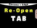 Restore a Tab or Browser Window if You Mistakenly Closed Reopen Closed Tab