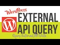 Query Data from External API WordPress API integration using wp - remote
