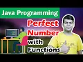 Perfect Number in Java using Functions Java Program Computer
