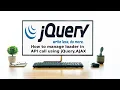Loader spinner jQuery AJAX API