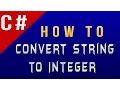 How to Convert String to Integer in C CSharp