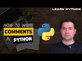 How to Write comments in Python Learn Python