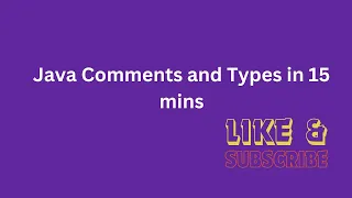 How to write Comments in Java programming and types of comments