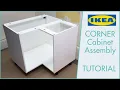 DIY Assemble IKEA Cabinet Corner Cabinet Full Tutorial