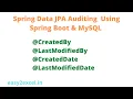 Auditing with Spring Data JPA JPA Auditing CreatedBy CreatedDate ModifiedBy ModifiedDate