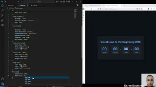 Build a Countdown Timer to 2026 using HTML CSS JavaScript Beginner Web Project
