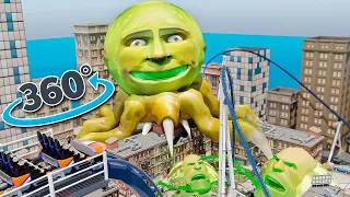 VR 360° Lin Gang Melon but in CITY ROLLERCOASTER LING GANG MELON Meme