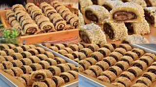 الذ وأطيب مقروطه   كليجه التمر بالسمسم    رول الكعك مع اسرار نجاح الوصفه                       دندنها