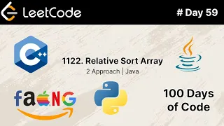 Relative Sort Array problem 1122 of 100 Days of Code Java
