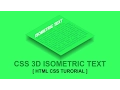 css isometric text - pure css tutorial