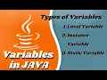 Variables in Java Difference between Local Instance and Static Variables in Java - In Details
