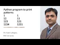 Python program to print patterns Part - 7