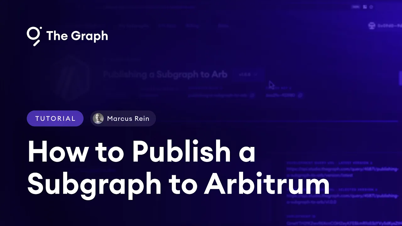 How to Publish a Subgraph to Arbitrum