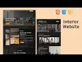 How to Create Responsive Interior Website HTML CSS and JavaScript Beginners tutorial