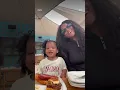 Ciara and Amora having a good Sunday singing and eating