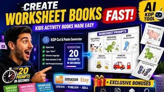 KDP Cut Paste Generator Review Create Kids AI Worksheet Books for Amazon KDP Etsy