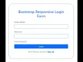 Bootstrap 5 Responsive Login Form