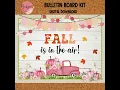 Boho Fall Bulletin Board Kit Pink Truck Pumpkin Decor