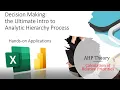 Analytic Hierarchy Process AHP with Excel - Theory Calculation of Relative Priorities