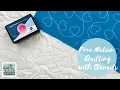 Hearts Meander Free Motion Quilting Tutorial using Full Line Stencil