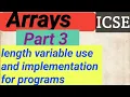 Arrays in java part 3 icse java arrays Array in java amplify learning arrays leaf class array