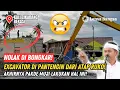 NOLAK DI BONGKAR❗EXCAVATOR DI PANTENGIN DARI ATAP RUKO❗AKHIRNYA TEMBOK BANGLI DI TIMBUN LUMPUR❗