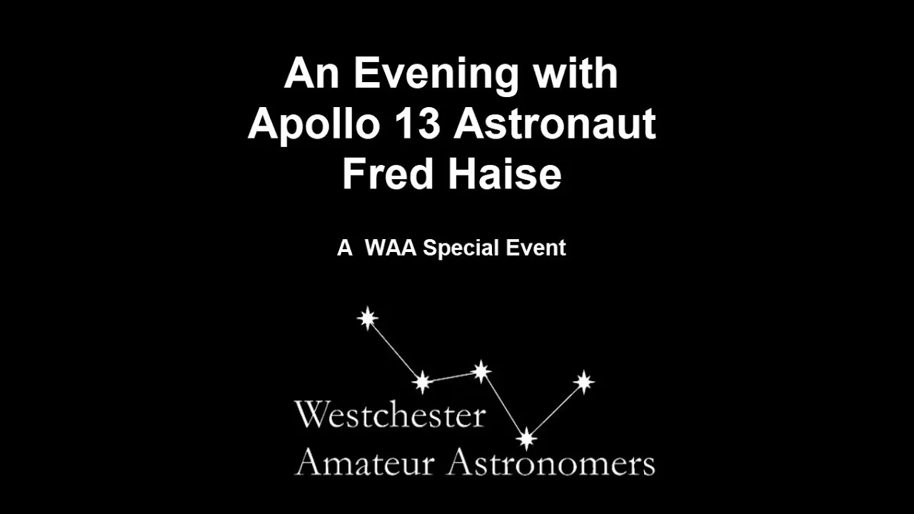An Evening with Apollo 13 Astronaut Fred Haise: A WAA Special Event