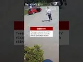 Teenager captured on CCTV stops runaway car with elderly passengers inside