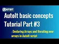 AutoIt basic concepts Tutorial Part Declaring Arrays and Iterating Over Arrays in AutoIt