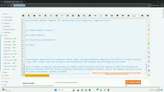 Python tutorial probability distributions