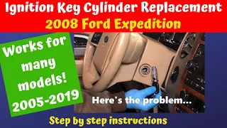 Ignition Key Lock Cylinder Replacement Ford Expedition F150 AU5Z-11582-b