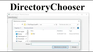 JavaFX Tutorial 30 - DirectoryChooser Java GUI