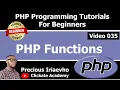 035 - PHP Functions PHP Tutorial for Beginners Full Course