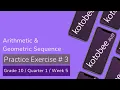 Arithmetic Sequence Interactive Module Practice Exercise