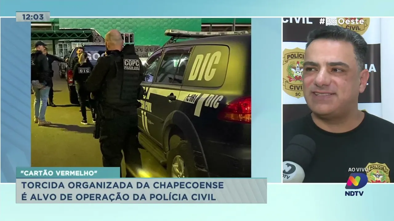 Torcida organizada da Chapecoense é alvo de operação da Polícia Civil