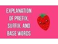 Explanation of prefix suffix and base words Basic English
