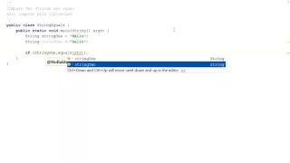 Compare two Strings in Java Example