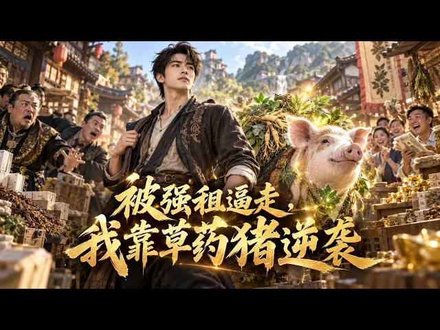 震撼首播遭强租逼迫带走草药配方,破窑洞重生卖极品黑猪肉!反派违规自食恶果,女总裁入股他拍回猪场绝地反击