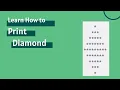 C program to print diamond pattern