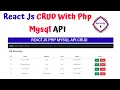 React Js CRUD Operation With Real Working Api Developed With php mysql By NonTechBg