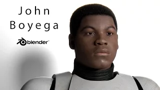 John Boyega timelapse | Made with Blender