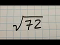 sqrt 72